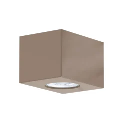 LUMICOM - MANHATTAN S Plafonnier, 1X GU10, max 33W, métal, gris taupe, 10x10cm