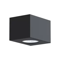 LUMICOM - MANHATTAN S Plafonnier, 1X GU10, max 33W, métal, gris anthracite, 10x10cm