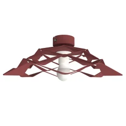 LUMICOM - MIGRA Plafonnier, 1X E27, max 42W, métal, rouge cowhide, D.40cm