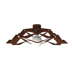 LUMICOM - MIGRA Plafonnier, 1X E27, max 42W, métal, marron corten, D.60cm