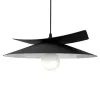 LUMICOM - MILLER Suspension, 1X E27, max 42W, métal, noir mat/feuille argent, D.40cm