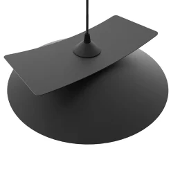 LUMICOM - MILLER Suspension, 1X E27, max 42W, métal, noir mat/feuille argent, D.40cm