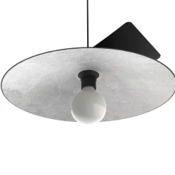 LUMICOM - MILLER Suspension, 1X E27, max 42W, métal, noir mat/feuille argent, D.40cm