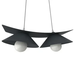 LUMICOM - MILLER Suspension, 2X E27, max 42W, métal, gris anthracite, L.27cm