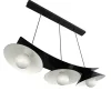 LUMICOM - MILLER Suspension, 3X E27, max 42W, métal, noir brillant/blanc, L.70cm