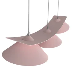 LUMICOM - MILLER Suspension, 3X E27, max 42W, métal, rose, L.70cm