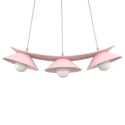 LUMICOM - MILLER Suspension, 3X E27, max 42W, métal, rose, L.70cm