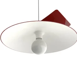 LUMICOM - MILLER Suspension, 1X E27, max 42W, métal, rouge brillant/blanc, D.40cm