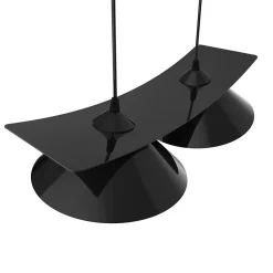 LUMICOM - MILLER Suspension, 2X E27, max 42W, métal, noir brillant/blanc, L.27cm