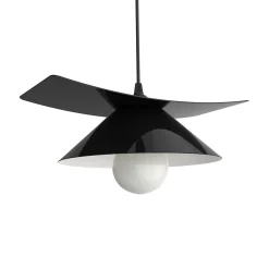 LUMICOM - MILLER Suspension, 1X E27, max 42W, métal, noir brillant/blanc, D.25cm