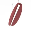 LUMICOM - MIRROR 1X Suspension, STRIP LED, 17W/m, 4000K, métallo, Rouge cowhide, L90cm