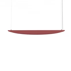 LUMICOM - MIRROR 1X Suspension, STRIP LED, 17W/m, 4000K, métallo, Rouge cowhide, L90cm