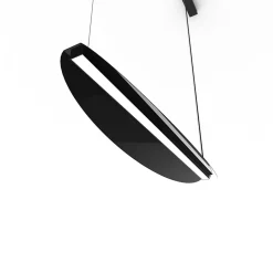 LUMICOM - MIRROR 1X Suspension, STRIP LED, 17W/m, 4000K, métal, brillant noir, L90cm