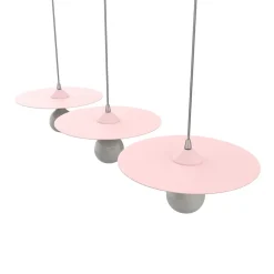 LUMICOM - NINA BINARIO Suspension, 3XE27, max 42W, métal, rose, D.30cm