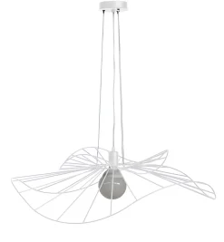 LUMICOM - NINA Suspension, 1X E27, max 42W, métal, blanc mat, D.90cm