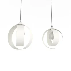 LUMICOM - NUCLEO BINARIO Suspension, 2XE27, max 42W, métal, blanc, D.25cm