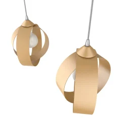 LUMICOM - NUCLEO BINARIO Suspension, 2XE27, max 42W, métal, anodic gold, D.25cm