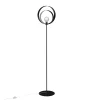 LUMICOM - NUCLEO Lampadaire, 1X E27, max 42W, métal, noir/feuille d'argent, D.40cm H.170cm