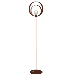 LUMICOM - NUCLEO Lampadaire, 1X E27, max 42W, métal, corten/feuille cuivre, D.40cm H.170cm