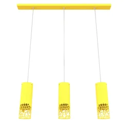 LUMICOM - ORGANIC Suspension, 3X E27, max 42W, métal, jaune, H30cm