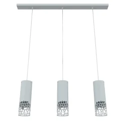 LUMICOM - ORGANIC Suspension, 3X E27, max 42W, métal, gris, H30cm