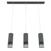 LUMICOM - ORGANIC Suspension, 3X E27, max 42W, métal, gris anthracite, H30cm