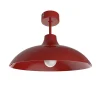 LUMICOM - PARIGINA Plafonnier, 1X E27, max 42W, métal, rouge brillant, D.30cm