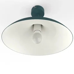 LUMICOM - PARIGINA Plafonnier, 1X E27, max 42W, métal, bleu méditerranéen/blanc, D.40cm