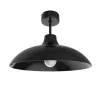 LUMICOM - PARIGINA Plafonnier, 1X E27, max 42W, métal, noir brillant, D.30cm