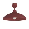 LUMICOM - PARIGINA Plafonnier, 1X E27, max 42W, métal, rouge cowhide, D.40cm