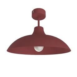 LUMICOM - PARIGINA Plafonnier, 1X E27, max 42W, métal, rouge cowhide, D.40cm