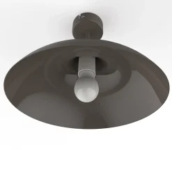 LUMICOM - PARIGINA Plafonnier, 1X E27, max 42W, métal, gris , D.40cm