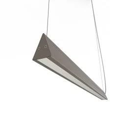 LUMICOM - PEAK 1X Suspension, STRIP LED, 17W/m, 3000K, métal, gris torturelle, L100cm