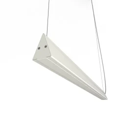 LUMICOM - PEAK 1X Suspension, STRIP LED, 17W/m, 4000K, métal, blanc brillant, L100cm