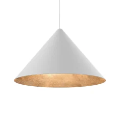 LUMICOM - PINOCCHIO Suspension, 1X E27, max 42W, métal, blanc/feuille d'or, D.70cm