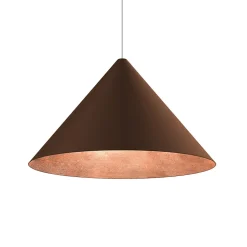 LUMICOM - PINOCCHIO Suspension, 1X E27, max 42W, métal, marron corten/feuille cuivre, D.70cm