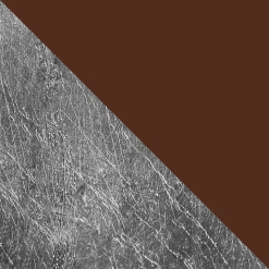 LUMICOM - PIUMA Plafonnier, 1X E27, max 42W, métal, marron corten/feuille argent, D.40cm