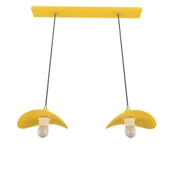 LUMICOM - PIUMA Suspension, 2XE27, max 42W, métal, jaune, 25x20cm