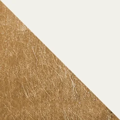 LUMICOM - PIUMA Suspension, 1X E27, max 42W, métal, blanc feuille d'or, D.90cm