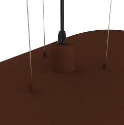 LUMICOM - PIUMA Suspension, 1X E27, max 42W, métal, corten, D.90cm