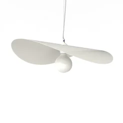 LUMICOM - PIUMA Suspension, 1X E27, max 42W, métal, blanc brillant, D.60cm