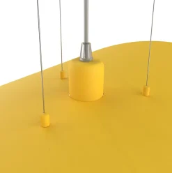 LUMICOM - PIUMA Suspension, 1X E27, max 42W, métal, jaune, D.90cm