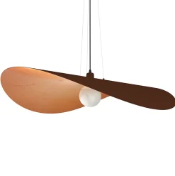 LUMICOM - PIUMA Suspension, 1X E27, max 42W, métal, corten feuille de cuivre, D.90cm