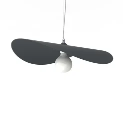 LUMICOM - PIUMA Suspension, 1X E27, max 42W, métal, gris anthracite, D.60cm