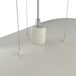 LUMICOM - PIUMA Suspension, 1X E27, max 42W, métal, blanc, D.90cm