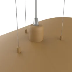 LUMICOM - PIUMA Suspension, 1X E27, max 42W, métal, anodic gold, D.90cm