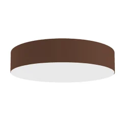 LUMICOM - PUNNETT Plafonnier, 4X E27, max 42W, métal/verre, marron corten, D.50cm