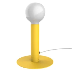 LUMICOM - PURO Lampe de table, 1X E27, max 42W, métal, jaune, D.4cm H.20cm