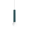 LUMICOM - PURO Suspension, 1X E27, max 42W, métal, bleu méditerranéen, D.4cm H.30cm