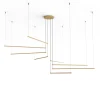 LUMICOM - RADIUS Suspension, STRIP LED, 136W/m, 4000K, métal, anodic gold, d.220